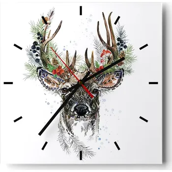 Hodiny Velké nástěnné hodiny 40x40 Abstrakce Skleněné tiché hodiny