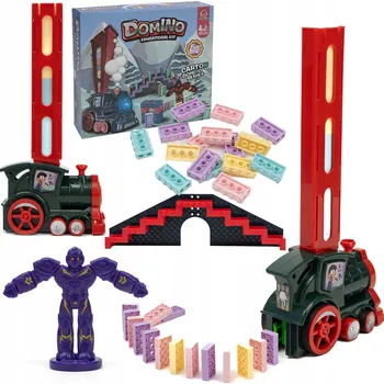 ostatní stavebnice Vláček lokomotiva skládá stavebnice domino