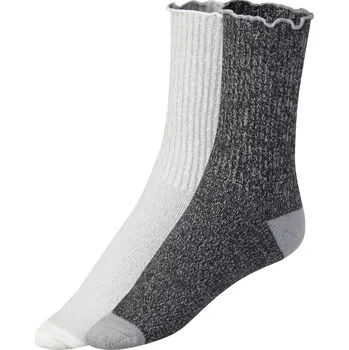Dámské ponožky esmara® Dámské hebké ponožky, 2 páry (35-38, šedá/černá)