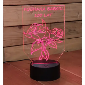 Lampička LED lampa Dárek pro babičku Dálkový Ovladač jméno věnování