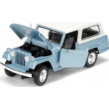 autíčko Jeep jeepster Commando Station Wagon 1967 1:24 model WELLY modrý