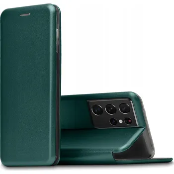 Pouzdro na mobilní telefon Pouzdro s klopou Nemo pro Samsung Galaxy S21 Ultra zelené