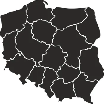 Obraz Samolepka na stěnu Drukant W-M013_50K mapa Polský 50 cm