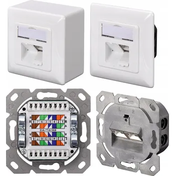 Elektrická zásuvka Digitus DN-9002-N povrchová zásuvka Digitus Cat.5e dvojitá stíněná