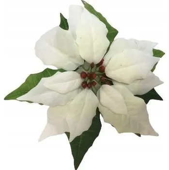 umělá květina HVĚZDA KVĚT vánoční hvězda BÍLÁ jako živá na kytici dekorace věnec