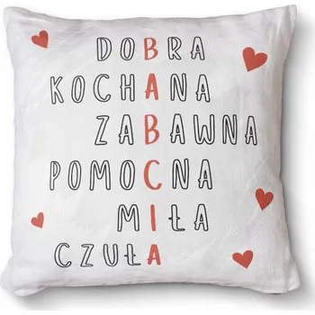 Dekorativní polštářek Antialergický dekorativní polštář s potiskem 40x40 cm - Babička křížovka