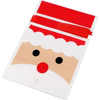 Vánoce Sáček s atlasovou stuhou vánoční 12x17,5 cm Varianta: 1 červená, Balení: 5 ks