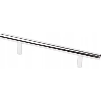 Nábytkové kování NÁBYTKOVÁ ÚCHYTKA RELING, PRO SKŘÍŇKU ZÁSUVKY TYČOVÝ CHROM 128 MM 12,8 CM