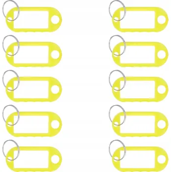 Přívěsky na klíče přívěsek na klíče 10x Identifikátor přívěsek na klíče ŽLUTÝ