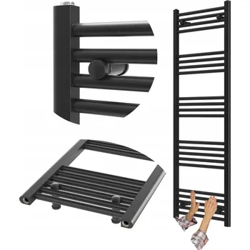 Radiátor Koupelnový radiátor vodní Granitan 645 W 500 x 1500 mm černý