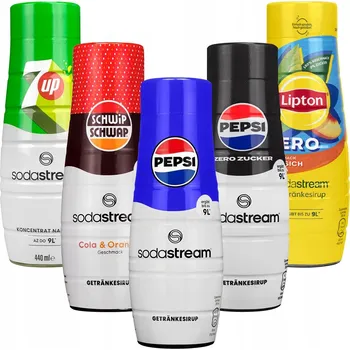Sirup pro výrobník sody 5x sirup SodaStream Pepsi Mirinda 7UP koncentráty do sodobarů