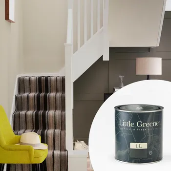 Barva na vlasy Little Greene Barva na zábradlí - Matná - 1L - Intelligent Eggshell Vyberte odstín:: Pearl Colour Dark (169)