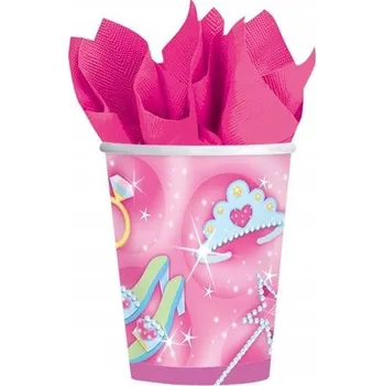 Party nádobí Papírové kelímky Amscan Princezny 266ml 8ks