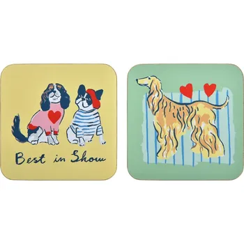 Dlažba Korkové podložky Best In Show zelená, žlutá