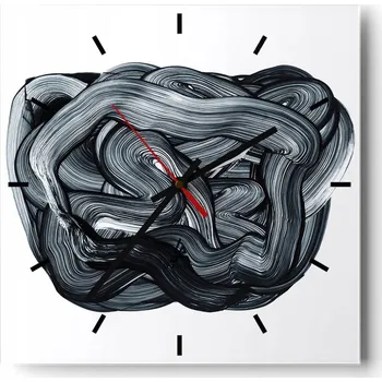 Hodiny Velké nástěnné hodiny 40x40 Abstrakce Skleněné tiché hodiny