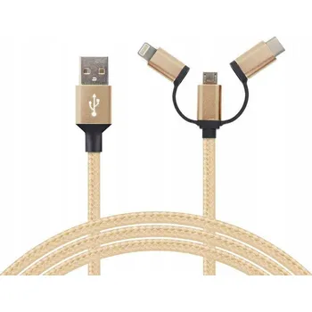 Datový kabel NABÍJECÍ A DATOVÝ KABEL 3V1 MICRO USB-C IPH 68703