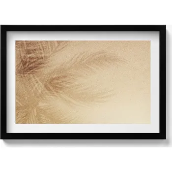 Obraz Dekorativní nástěnný obraz v rámu s grafikou Pláž písek dovolená 60x40 cm