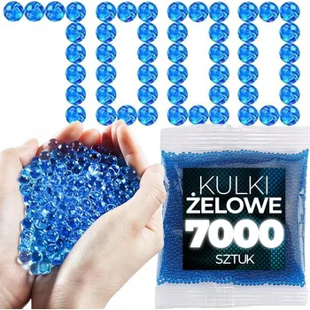 Dětská zbraň GELOVÉ KULIČKY VODNÍ 7-8 MM DO TANKU PISTOLE PUŠKY VELKÁ SADA 7000 KS