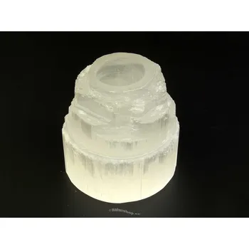 Svícen Selenit bílý kaskádovitý svícen cca 102mm