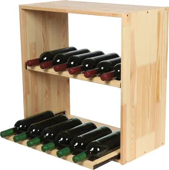 Stojan na víno Modulární Regál na Víno RW61 (2 Výsuvné Police na Lahve) N