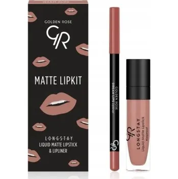 Rtěnka Golden Rose Matte Lipkit Warm Nude sada pro líčení rtů 5,5 ml