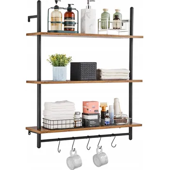 police Kovová police Vevor 80 x 24,5 cm černá