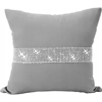 Povlak na dekorativní polštářek Dekorativní povlak na polštář ŠEDÝ s цирконами 40x40 MIX