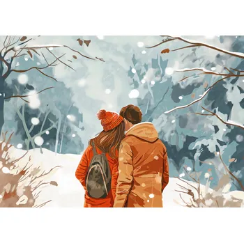 Plakát Plakát Společně ve Sněhu bez rámu 42 x 29,7 cm