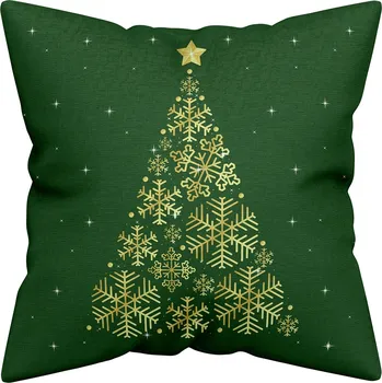 Polštář DEKORAČNÍ POVLEČENÍ NA POLŠTÁŘEK VÁNOČNÍ MOTIV 40x40 cm - POVLEK NA POLŠTÁŘEK S VÁNOČNÍM VZOREM DÁREK