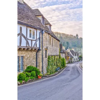 Obraz Plakát Kamenné domky bez rámu 53 x 81 cm