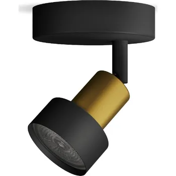 Nástěnné svítidlo Philips Conduit bodové svítidlo 1x E14 5W bez zdroje 13cm IP20, černé/zlaté