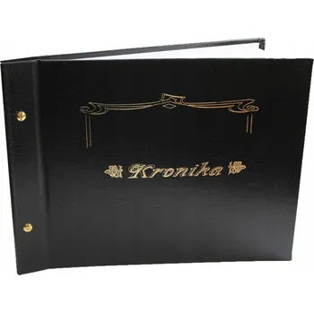 Zápisník Kronika A4 horizontální, nýtovaná, černá