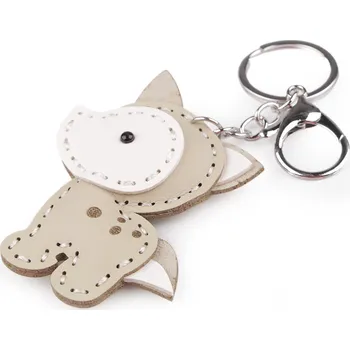 Přívěsek Přívěsek na batoh / klíče vlk, koník Varianta: 1 béžová vlk, Balení: 1 ks