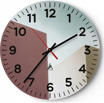 Hodiny Velké nástěnné hodiny na zeď 40x40 Budovy Skleněné hodiny Kulatý Tiché