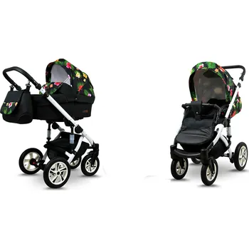 Kočárek Dětský kočárek 2v1 BabyLux Sky Lark - kombinovaný kočárek s hlubokou korbou a sportovní sedačkou