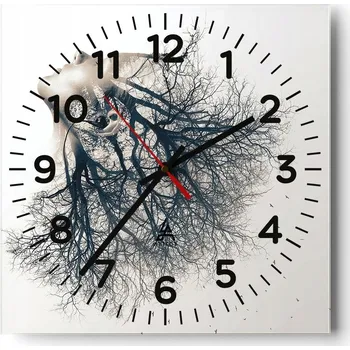 Hodiny Kuchyňské nástěnné hodiny 30x30 Abstrakce Skleněné hodiny do obýváku Moderní Tiché