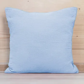 Povlak na dekorativní polštářek Mušelínový povlak na polštář MSN-039 Nebesky modrý 40 x 40 cm