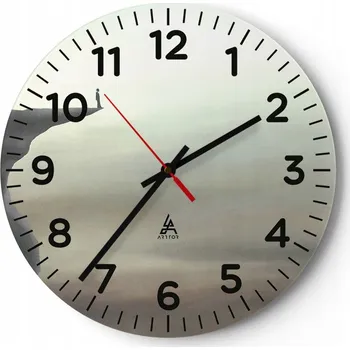 Hodiny Kuchyňské nástěnné hodiny 30x30 Klif Moderní skleněné hodiny do obýváku Tiché