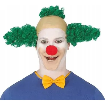 Karnevalový kostým PARUKA PLEŠATÝ KLAUN SE ZELENÝMI VLASY KOMEDIE KOSTÝM HALLOWEEN KARNEVAL