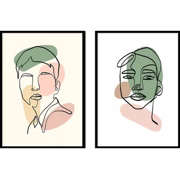 Obraz OBRAZ PLAKÁTY V RÁMU 53x73cm Dyptych Oni P1917