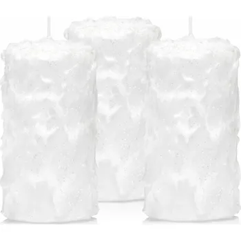 Svíčka Dekorativní parafinová svíčka bez vůně Drobo 3 ks