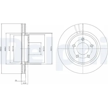 Brzdový kotouč Brzdový kotouč DELPHI BG4240C