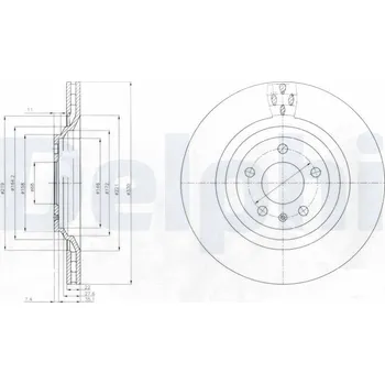 Brzdový kotouč Brzdový kotouč DELPHI BG4087