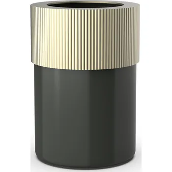 Odpadkový koš Decor Walther, Koš na odpadky do koupelny Of Line se zlatým víkem černý - Formadore