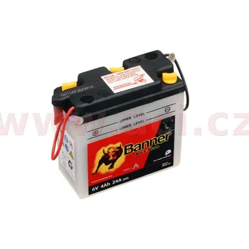 Baterie 6V, 6N4B-2A, 4Ah, 24A, BANNER Bike Bull 102x48x96 BANNER BA 00412