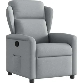 Křeslo vidaXL Polohovací křeslo textil [4015582] Barva: světle šedá