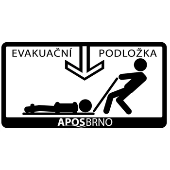 Reflexní štítek evakuace bílý