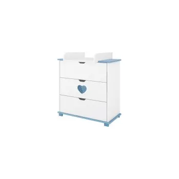 přebalovací pult a komoda Přebalovací komoda - srdíčko modrá