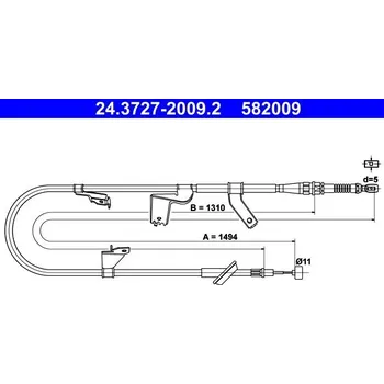 Auto-moto Tažné lanko, parkovací brzda ATE 24.3727-2009.2