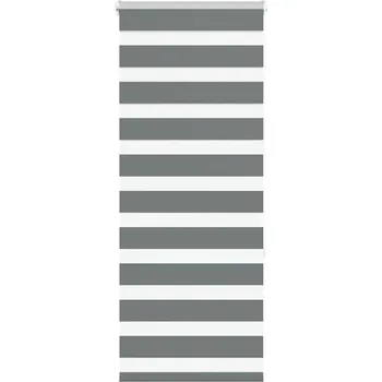 Roleta zahrada-XL Zebra roleta tmavě šedá 60x150 cm šířka látky 55,9 cm polyester 4014123